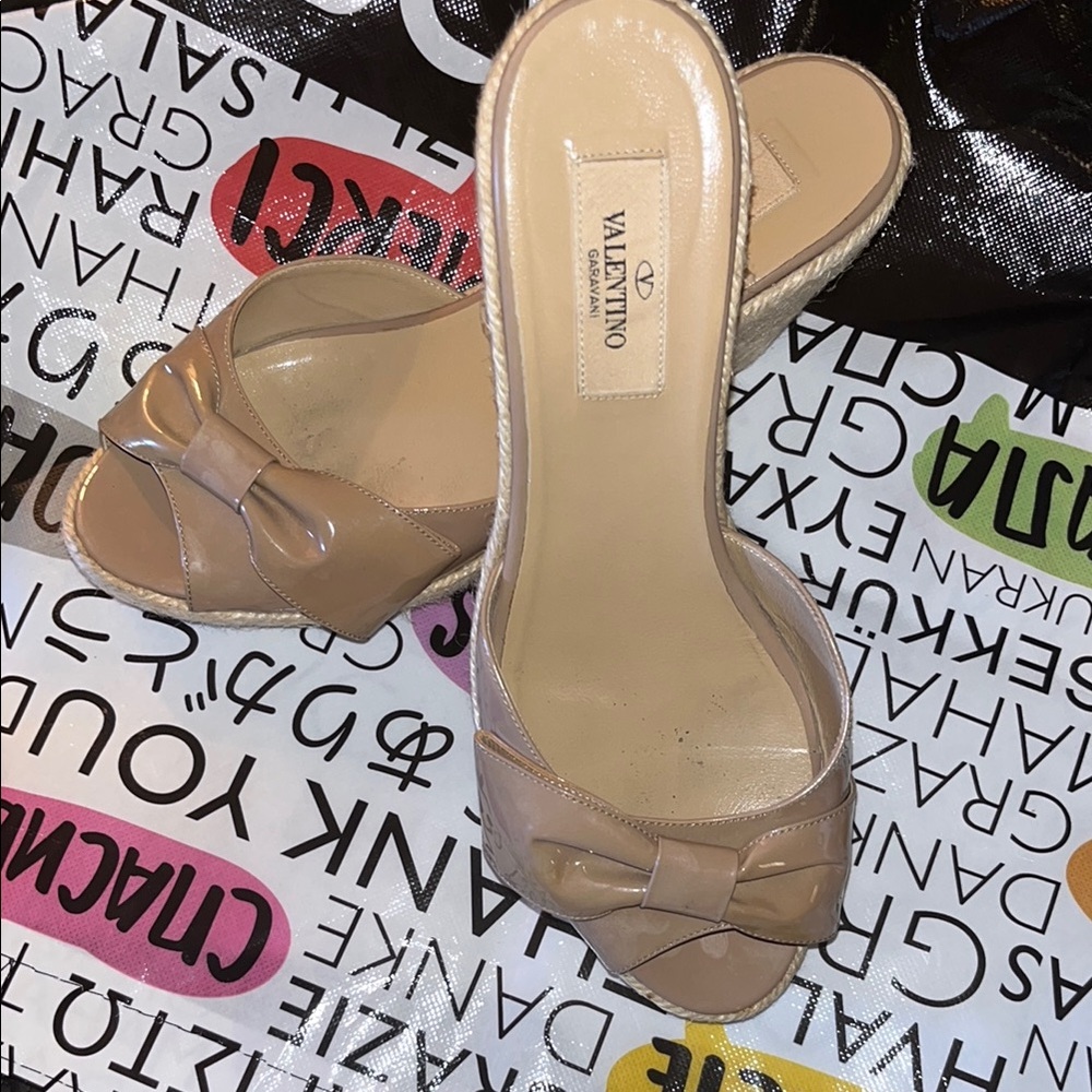 Valentino Tan Mules with Chic Design